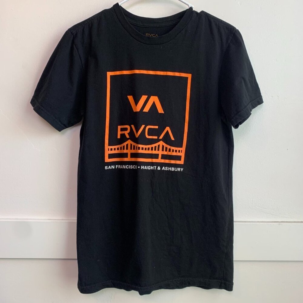 RVCA Black & Orange San Francisco Standard Short Sleeve Shirt